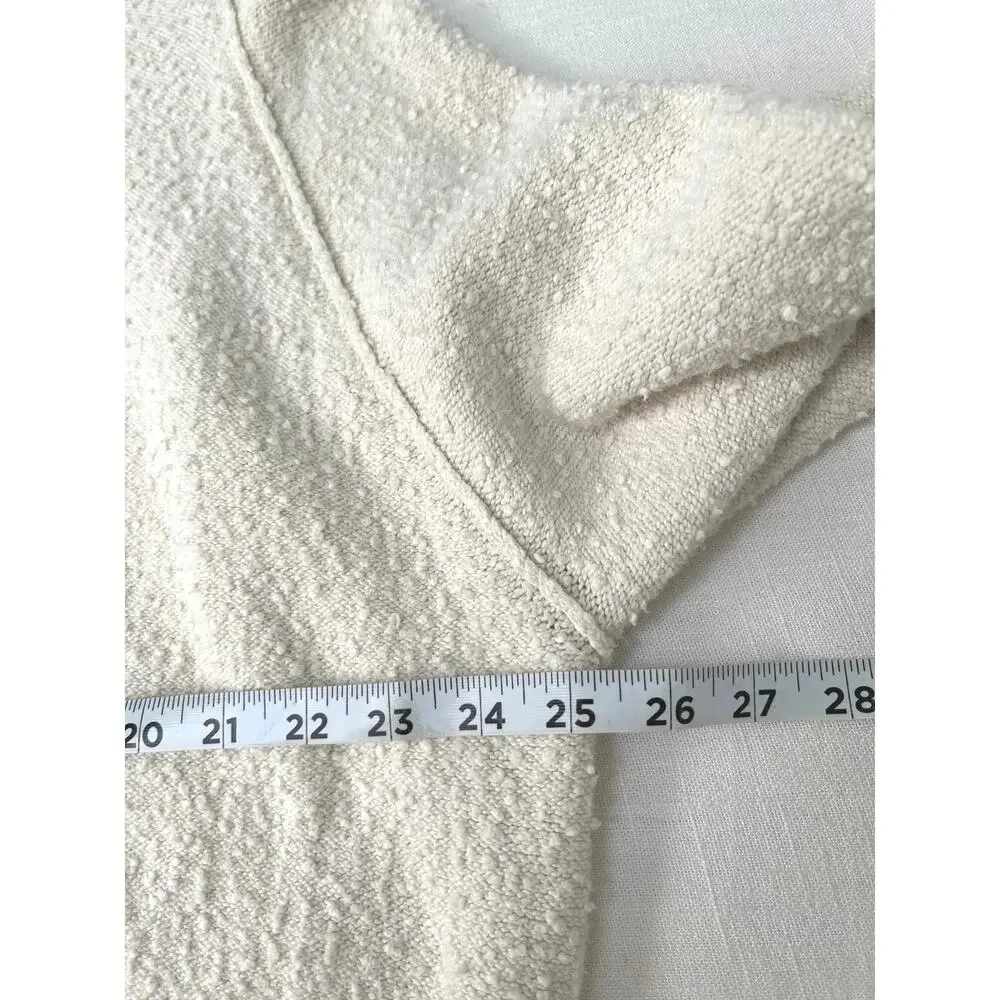 Free People Sweater Terry Cloth Popcorn Knit Long Sleeve Crewneck Pullover S